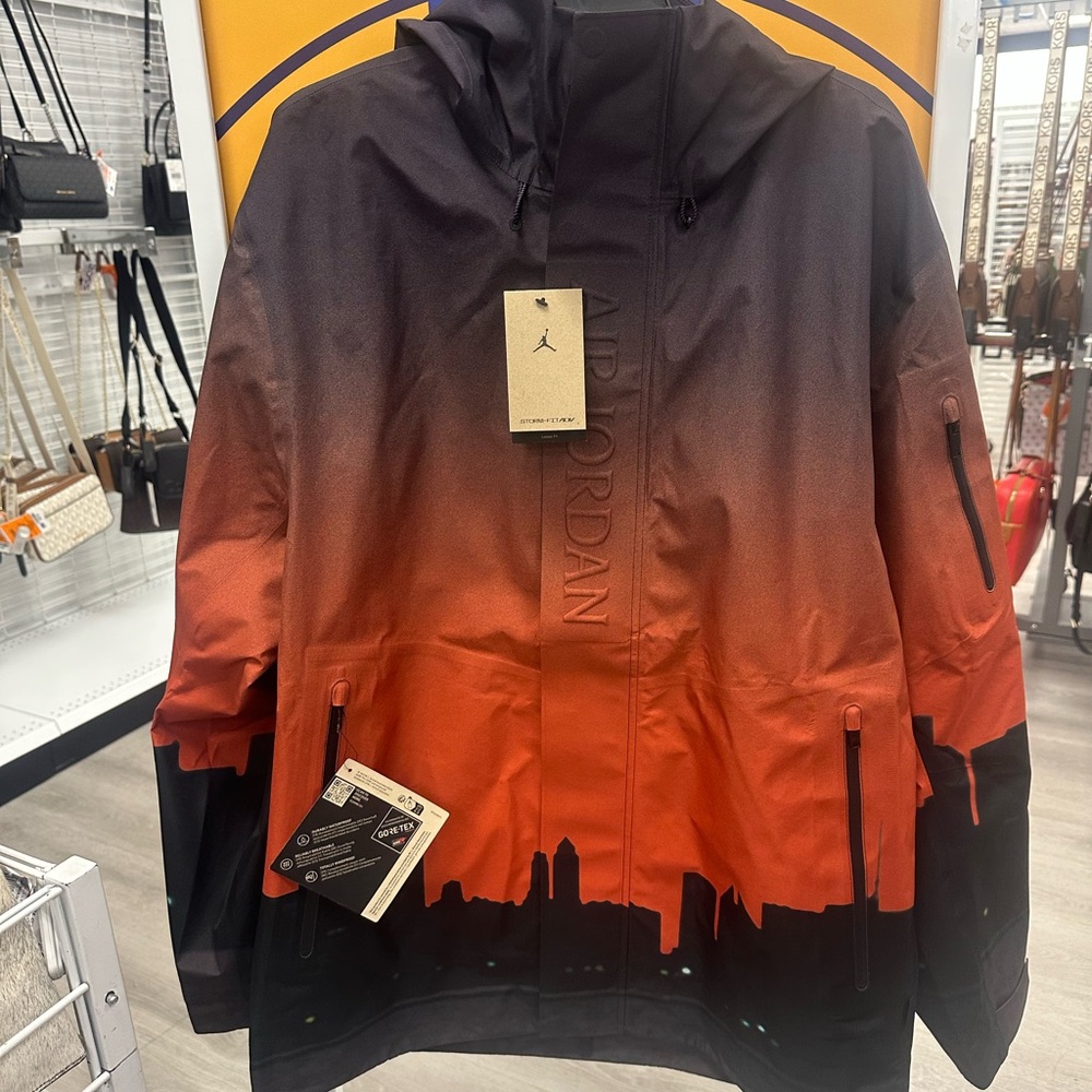 Jordan Ombre Jacket in Black and Orange